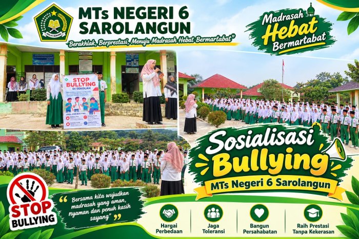 MTsN 6 Sarolangun Gelar Sosialisasi Pencegahan Bullying MTsN 6 Sarolangun Gelar Sosialisasi Pencegahan Bullying